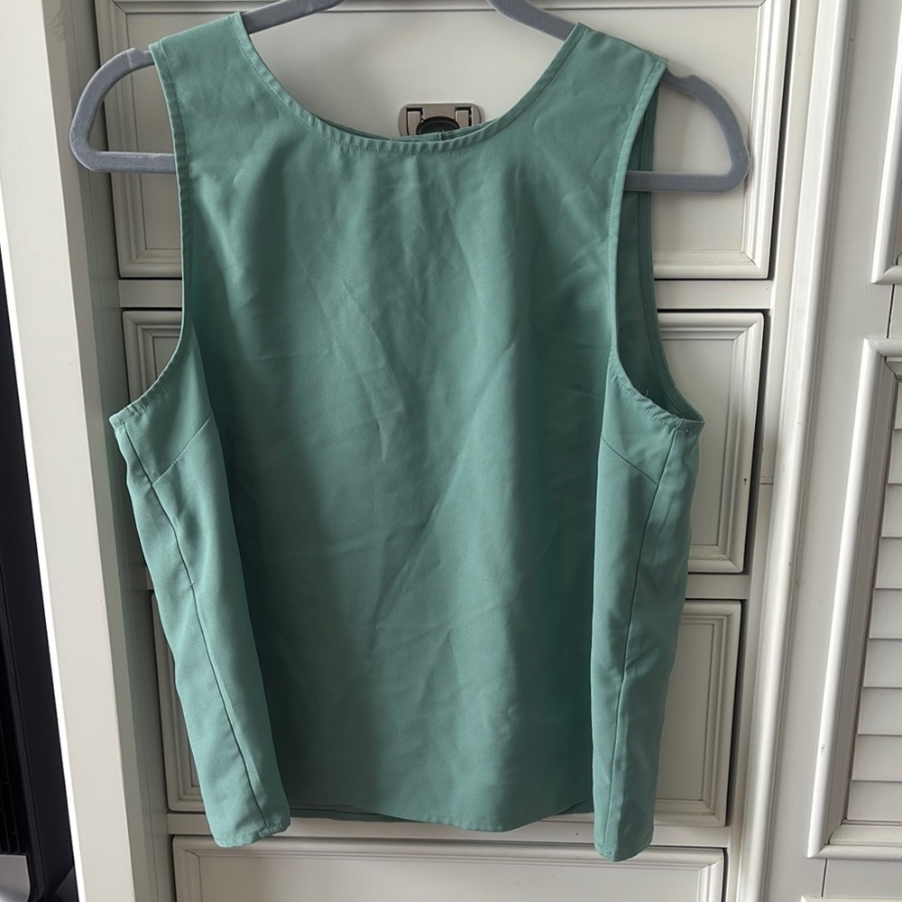 J. Crew Green Sleeveless Tank Top